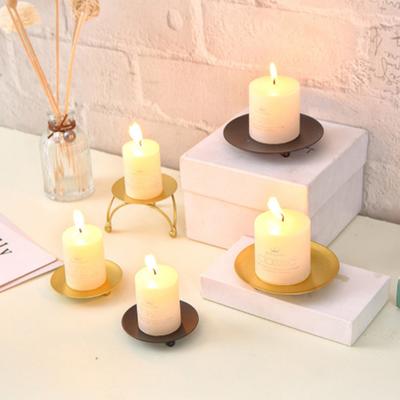 Bougeoir en Fer Art Doré Nordique Créatif Coupe à Bougie Décor de Table Porte-bougie