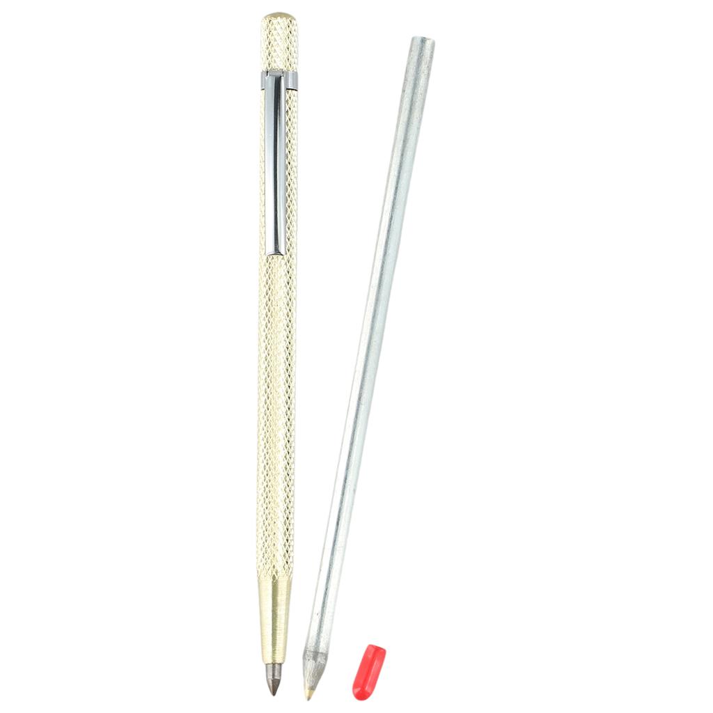 Scriber Glass Tile Cutter Accessories Parts 2PCS Diamond Gold And Silver Metal Tile Cutting Pen Carbide Scriber
