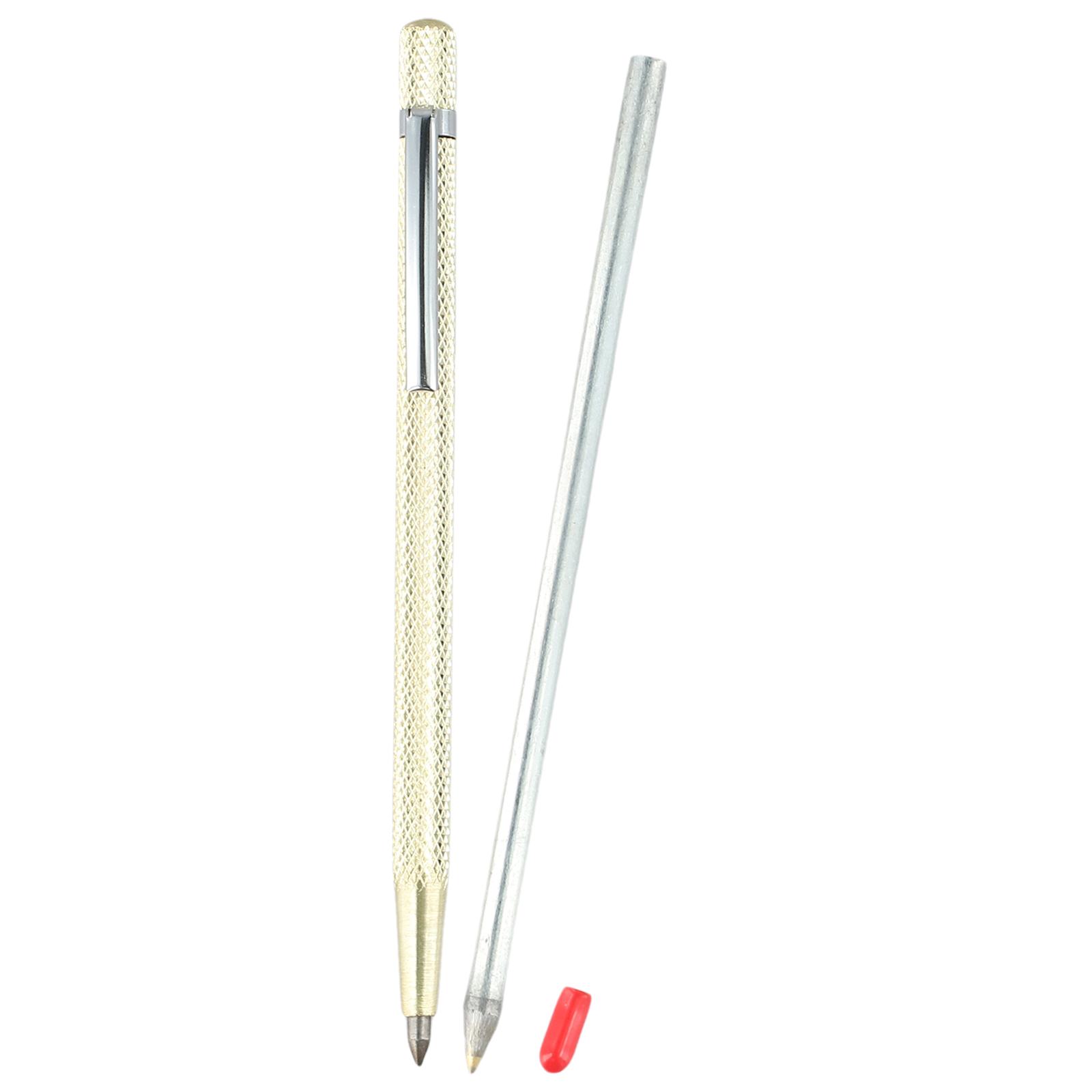 Стеклорез Скрайбер Аксессуары Запчасти 2 шт. Алмазный Золотой и Серебряный Металлический Карандаш для резки плитки Карбидный Скрайбер China Mainland