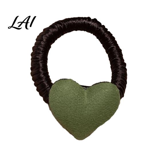 Ponytail Holder High Elasticity Hair Rope Plaid Heart Decor Tie School Uniform Elastic Pleated Tie Band No Scalp Strangling Accessories for