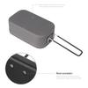800ml Bento Box Anodizing Folding Handle Large Capacity Heat Resistant Aluminum Camping Bento Container Steaming Rack Outdoor Supply