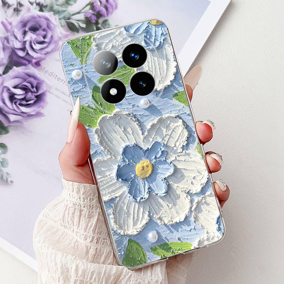 For Xiaomi Redmi Note 14 Pro+ Elegant Floral Butterfly Phone Case For Redmi Note14 Pro Plus 5G Soft Silicone TPU Cases