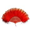New Vintage Lolita Classical Folding Fan - Retro Dance, Qipao Runway & Court Fan, Elegant Feather Fan  for  Home  Décor