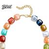 Beautiful Beaded Choker Chunky Colorful Resin Beads Necklace Boho Everyday