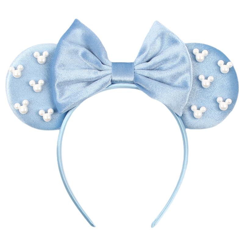 Ny Trendig Musöron Hårband Mickey 3.3" Sammet För Flickor Mjuk Rosett Hårband Halloween Festival Fest Resa DIY Håraccessoarer