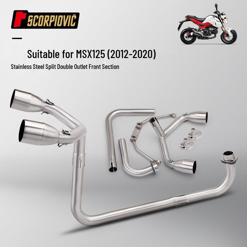MSX125 Motorcycle Exhaust System: Full Exhaust Pipe & Muffler for 2012-2020 Models