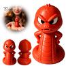 Small Animal Sculpture 3D Printed Snake Ornament, Cartoon Angry Little Figurine, Home Office Decoration Durable PLA Desktop for Desk Display