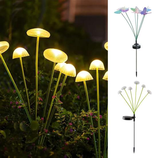 Solar Mushroom Stake Lamp Outdoor Garden Night Light Solar-powered Waterproof Automatic Light Sensor Lights for Patio Pathway