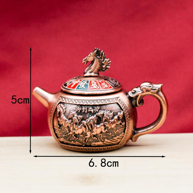 Popular brass rotating handle piece, six-sided rotating combination for attracting wealth and treasures, multi-sided rotating st