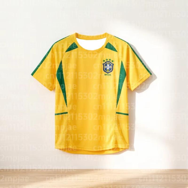 

2026 Hot Selling Printed T-shirt Brazil Jersey Quick Drying Sweat Absorbing Sports Top Men Women Comfort Family Matching S