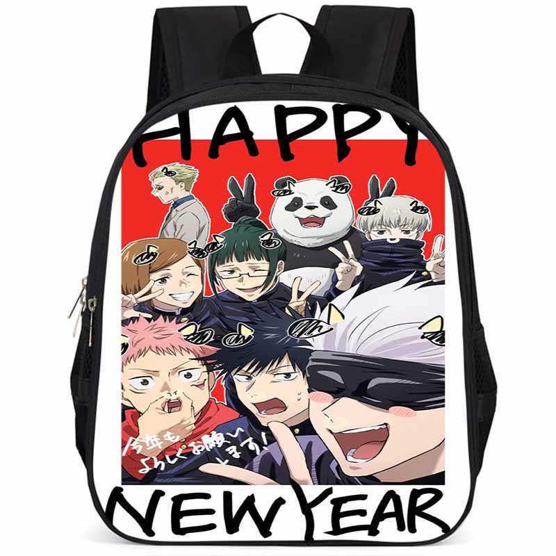 Durable Large Capacity 15 Inch Jujutsu Kaisen Backpack For Kids Lightweight Oxford Cloth School Bag