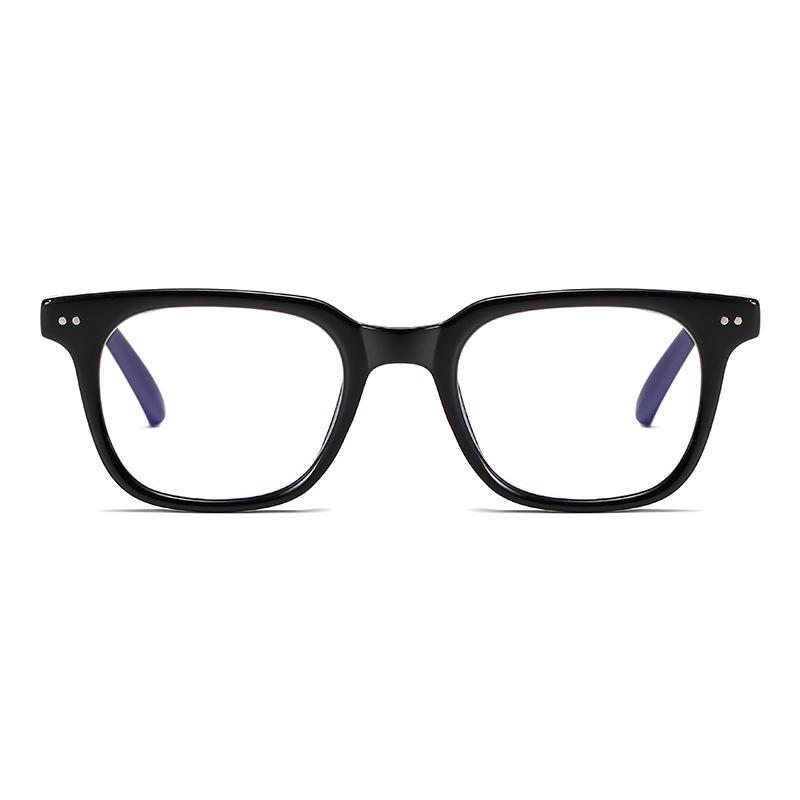 66037 Trend Rice Nail Square Frame Anti-Blue Light Flat Glasses 5 Personalized Plain And Thin Glasses