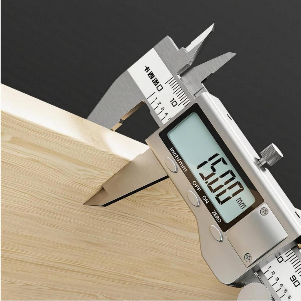 Digital Screen Caliper Metal Housing Stainless Steel 0.01 Mm