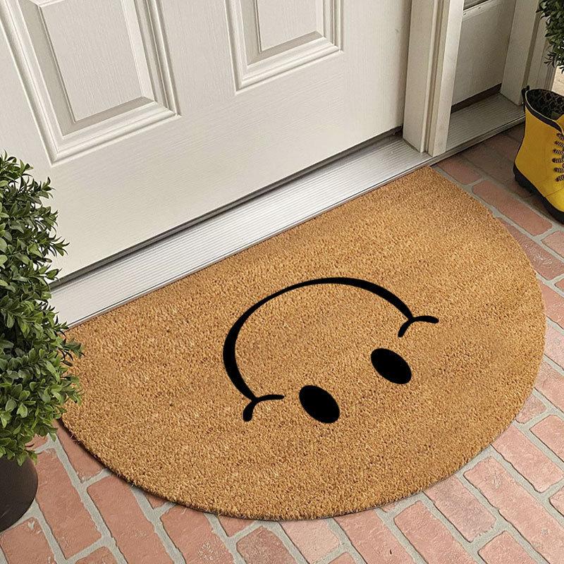 

Half Circle Carpet Entrance Carpet Entrance Door Anti Slip Dustproof and Dirt Resistant Floor Mat 40*60cm