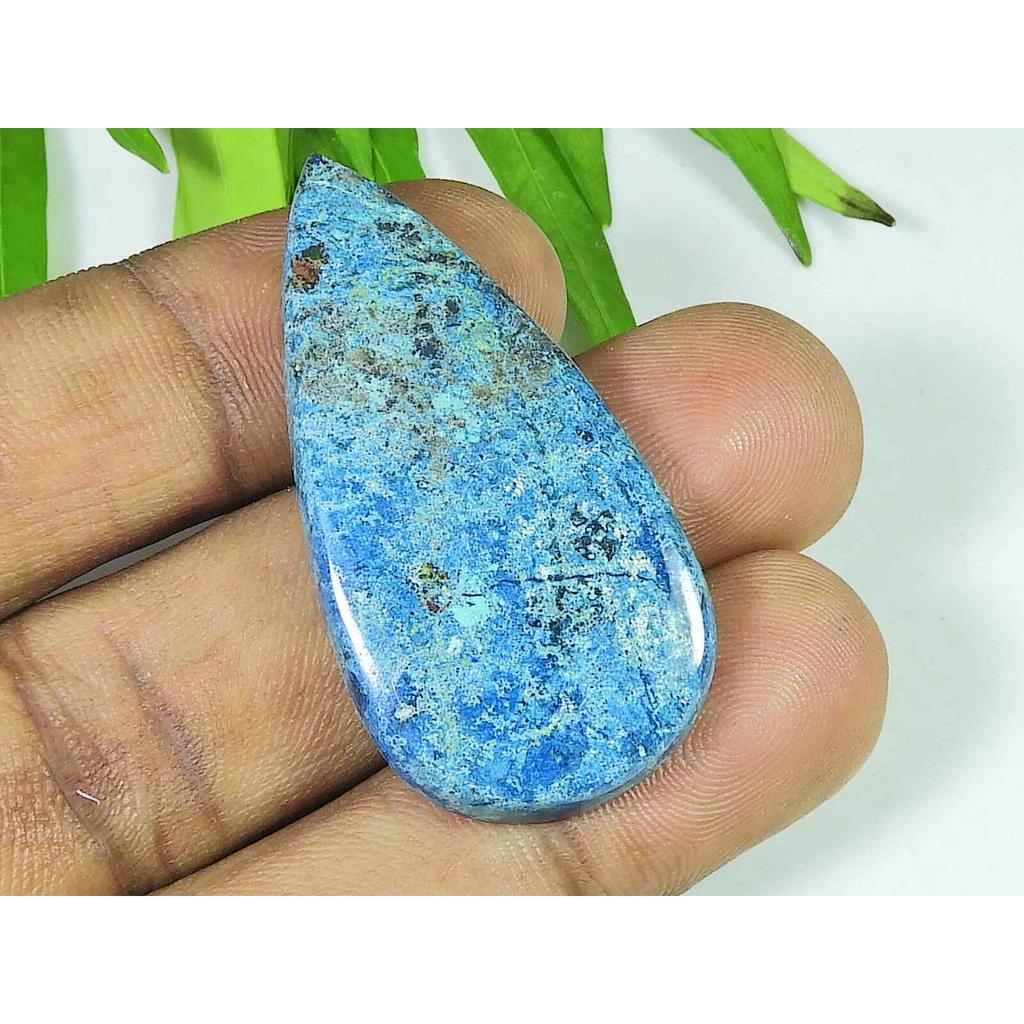 22X44X4MM Natural Shattuckite Pear Cabochon Loose Gemstone for Jewelry 45Cts SK-4473