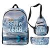 Beliebte Neuheit Cool Subnautica Below Zero 3D-Druck 3 Stück/Set Schülerrucksäcke Reise-Laptop-Rucksack Brusttasche Federmäppchen
