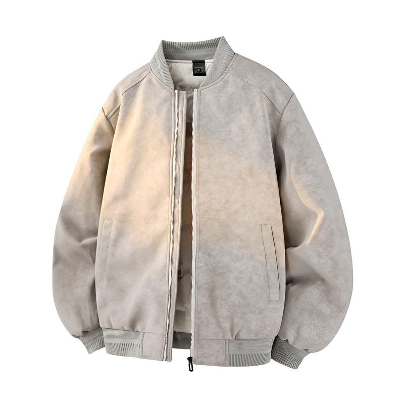 Winter New National Standard Leather Clothing Men s New Warm Cold and Windproof Trend Loose Thickened White Duck Down Jacket M
