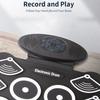 Portable 9 Pads Electronic Drum Set Roll Up Silicone Practice Drum Pad Rechargeable Multifunction Tabletop Drum