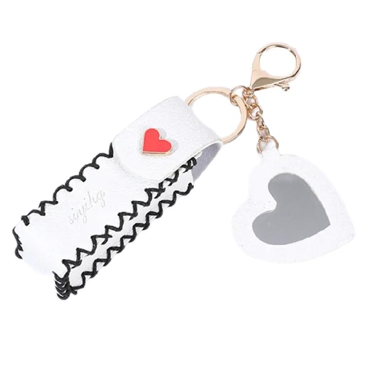 Mini Lipstick Pouch With Keychain Stylish Bag Charm Lip Balm Storage Pouch Bags Keyring For Travel And Daily Use
