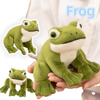 12cm Sitting Frog Plush Toy Office Throw Pillow Super Soft Baby Comfort Doll Interesting Home Decor Birthday Gift