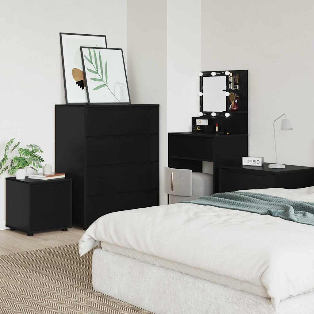 Bathroom Cabinet Black 40.5 X 40 X 44 Cm Particleboard