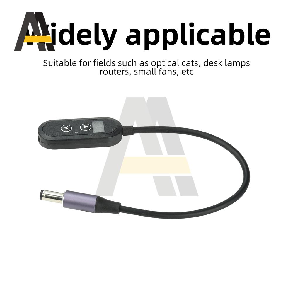 DC 5V 9V 12V 20V 28V Adjustable Voltage PD Fast Charging Cable 140W with Power-Off Memory for Optical Modems Routers Small Fans