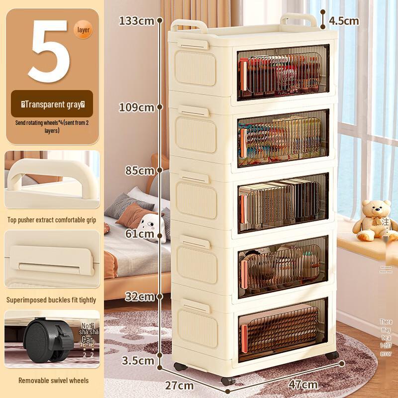 Miling 5-Layer Rolling Storage Cabinet