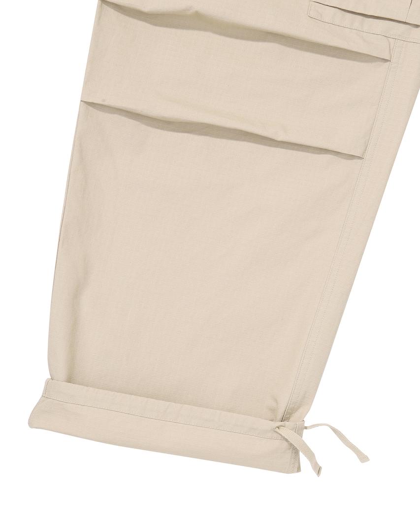 Syupeodeulai Cargo Parachute Pants Beige
