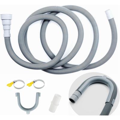 Washing Machine Drain Hose,10 FT Universal Washer Drain Hose Extension Kit with U-Bend Hose Holder and 2 Hose Clamps, Fits for 3/4 To 1-1/2