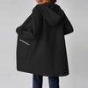 Women's Fashionable Solid Color Coat Long Sleeved Pocket Long Hoodies Zipper Casual Jackets Sweatshirts Clothes