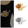 Cloting Decoration Flower Brooch Pins Metal Metal Pins Personalized Rose Flower Brooches  Party