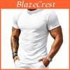 Men Textured Crew Color Solid Neck Short Sleeve Tshirt Multiple Colors