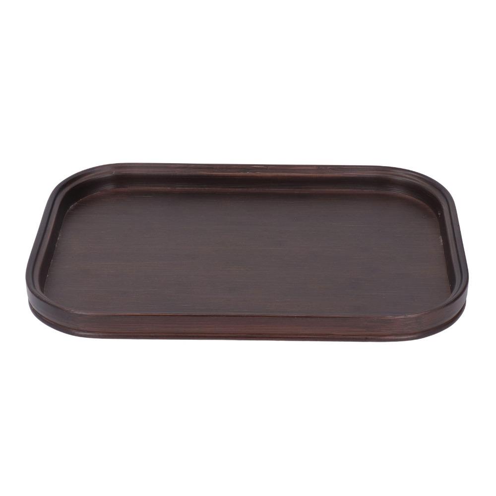 13.4 X 9.1 X 1in Tea Tray Walnut Finish Fruit Tray Elegant Bamboo Serving Tray Home Decor
