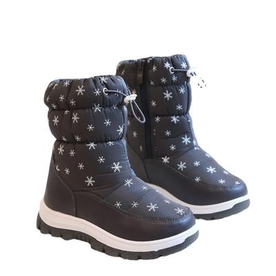 Nuovi Stivali da Neve Invernali da Bambino In Tubo con Suola Spessa e Caldi Scarponcini di Cotone Impermeabili e in Velluto