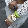 Fashion Summer Wide Geometric Resin White Beige Bangles Irregular Chunky Bracelets Bangle Jewelry Gift for Women Girls