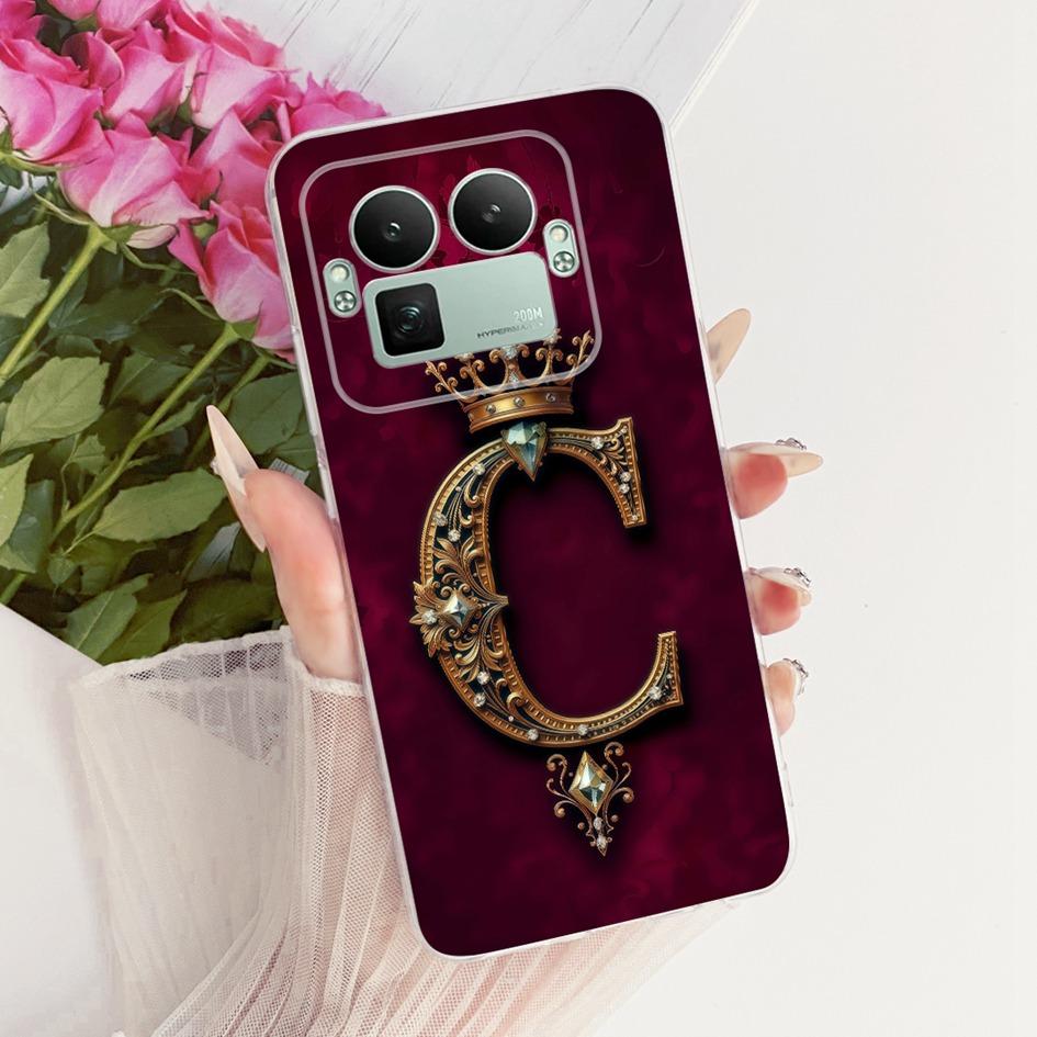 Für Realme GT8 Hülle Realme GT 8 Pro Cover 2025 Mode Buchstaben Krone Capa Weicher Silikon Stoßfänger Für Realme GT8 Pro RMX5210 Fundas