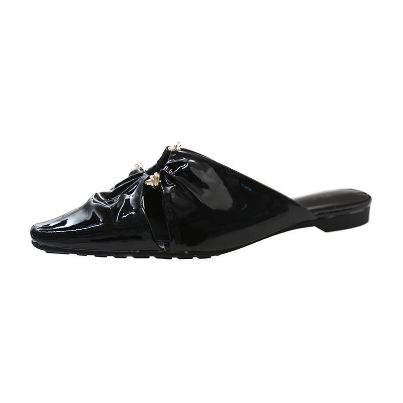 Fashion 2024 Summers Women Mules Slippers Fashion Shallow Slip on Slides Shoes Ladies Outdoor Flats Sandalias Women Shoes Slippers