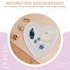 Ceramic Heart Jewelry Display Tray Ring Holder Earring Dish Necklace Bracelet Storage Plate Decorative Trinket Organizer Home