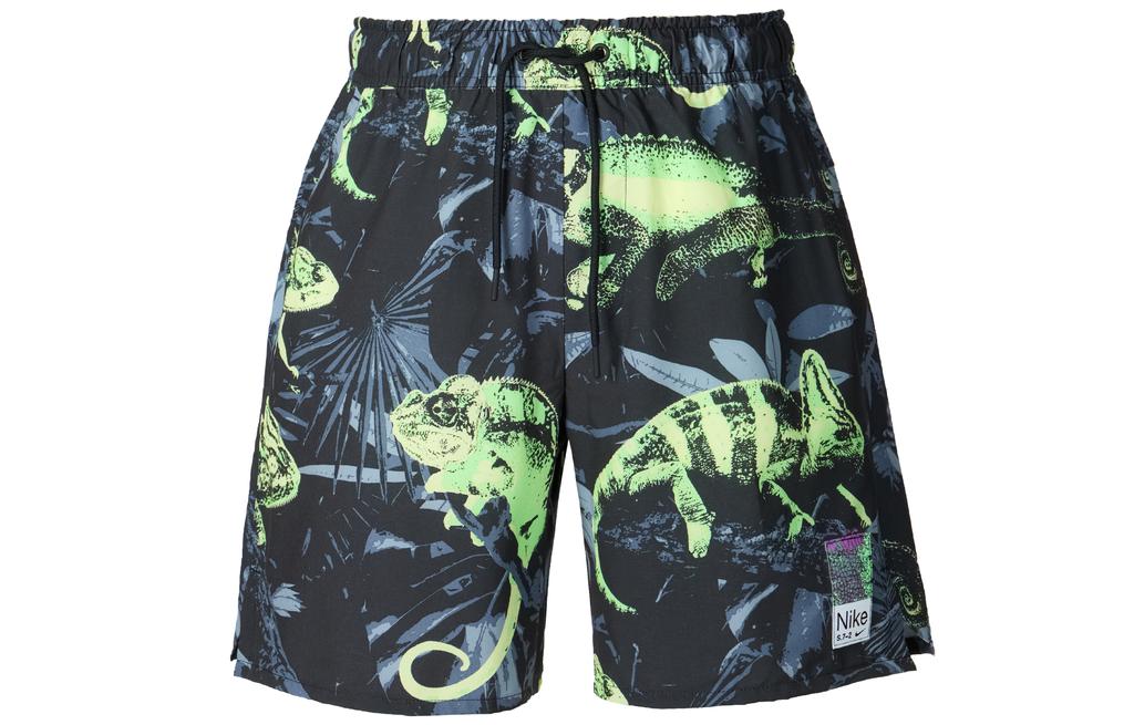Nike Dri Fit Unlimited Studio '72 Casual Shorts Men's Explosion Green Yellow FB7981-337