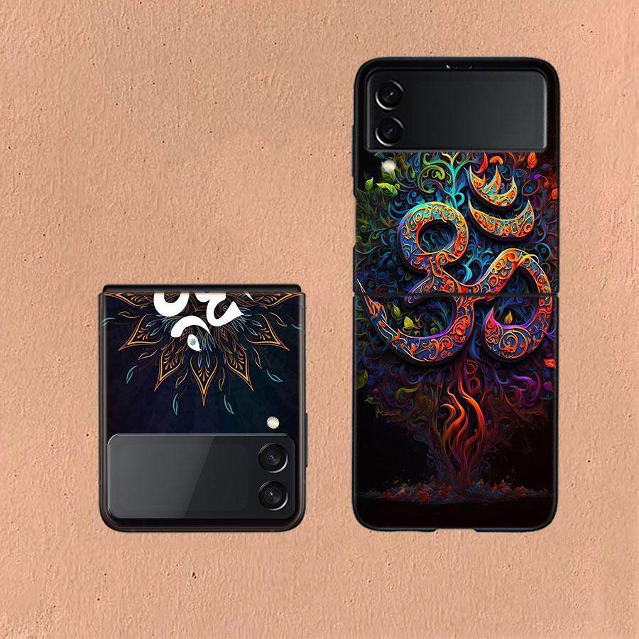 Om Symbol Meditation and Creativity Coque For Samsung Z Flip7 6 Galaxy Case Shockproof Z Flip5 Z Flip3 4 5G Hard Cover Phone TP