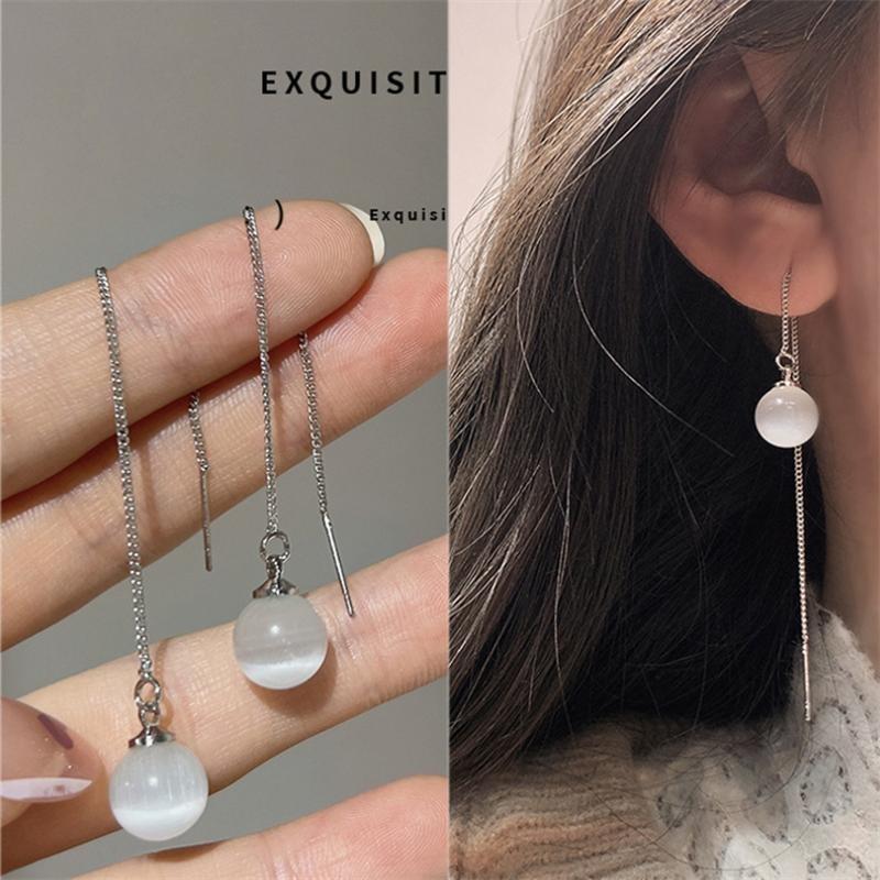 Lange Quaste Zirkon Ohrring Mode Frauen Mädchen Temperament Feine Glänzende Geometrische Ohrringe Schmuck Party Geschenke