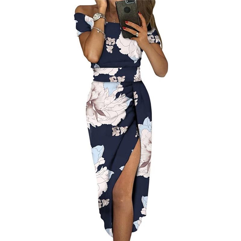 IHUASU Fashion Summer Spring Short Sleeve Casual Dresses