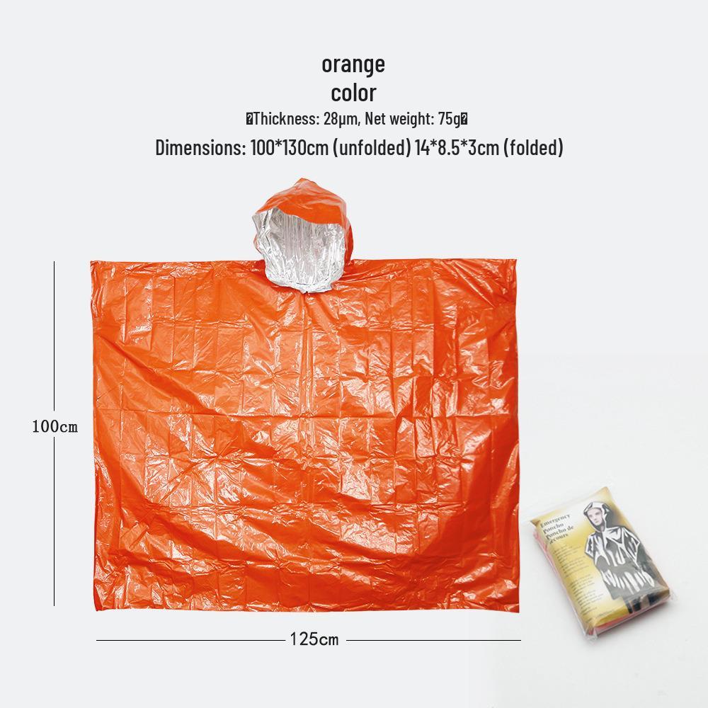 Emergency Thermal Insulation Rain Cape for Outdoor Camping and Hiking