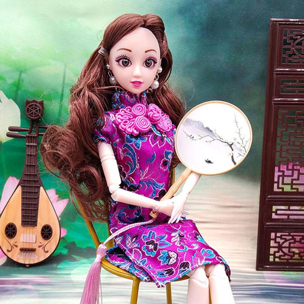 Traditional Doll Clothes Evening Dress Doll Skirt Fashion Doll Cheongsam  1/6 Doll