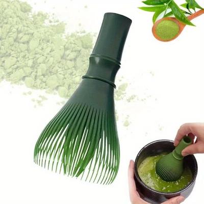 1 Pièce Fouet à Matcha en Résine Chasen Outils Pinceaux pour Poudre de Thé Vert Matcha Fouet à Poudre Réutilisable avec Support Fouet Cérémonie du Thé.