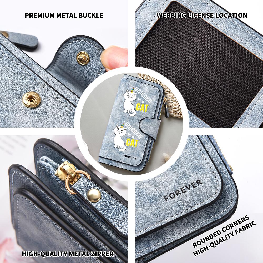 Cute Cat Printed Wallet Fashion Long Purse Casual Card Holder