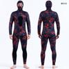 3mm Camo Wetsuit Set Hooded Two Piece Diving Suit Freediving Snorkeling Spearfishing Men Adult