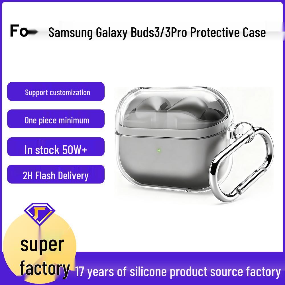 Samsung Galaxy Buds3/3Pro TPU Transparent Sturzsichere Schutzhülle für Kopfhörer