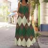 Women's Slip Dress Maxi Long Dress Retro Plaid Print Stitching Print Dress Spring & Summer Leisure Vacation