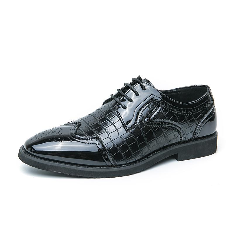 Large size 48 men's formal wear business casual shoes fashion wedding shoes office brock engraved men's shoes